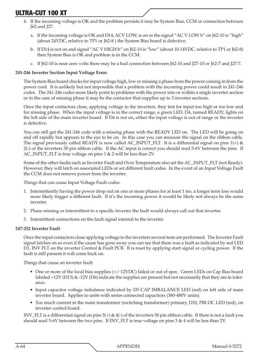Ultra-cut 100 xt | Tweco 100 XT Ultra-Cut Plasma Cutting System User Manual | Page 170 / 188