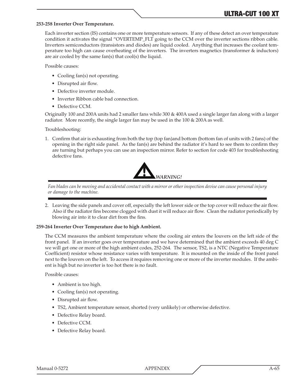 Ultra-cut 100 xt | Tweco 100 XT Ultra-Cut Plasma Cutting System User Manual | Page 171 / 188