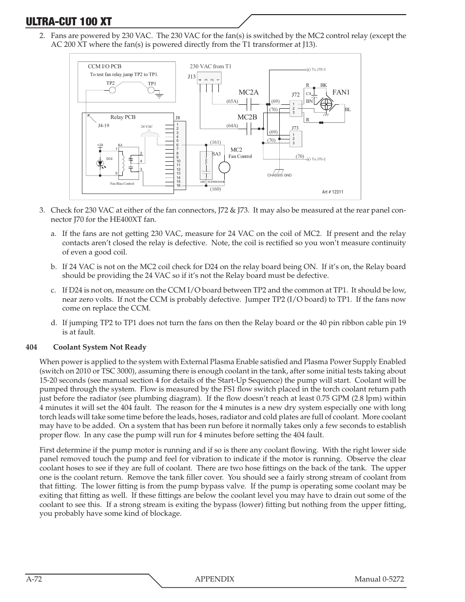 Ultra-cut 100 xt, Mc2a mc2b, Fan1 | Tweco 100 XT Ultra-Cut Plasma Cutting System User Manual | Page 178 / 188
