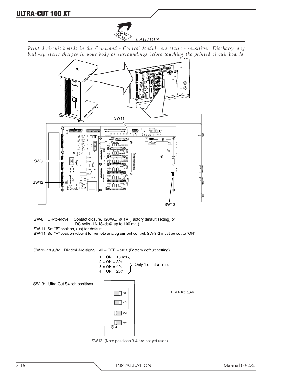 Ultra-cut 100 xt | Tweco 100 XT Ultra-Cut Plasma Cutting System User Manual | Page 38 / 188