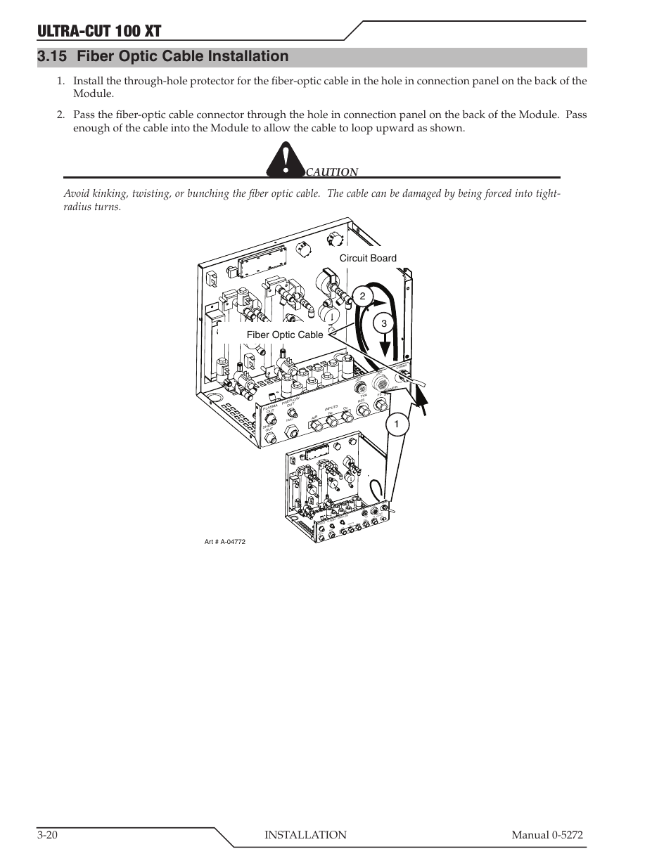 Ultra-cut 100 xt, 15 fiber optic cable installation, 23 circuit board | Fiber optic cable, 1comm | Tweco 100 XT Ultra-Cut Plasma Cutting System User Manual | Page 42 / 188