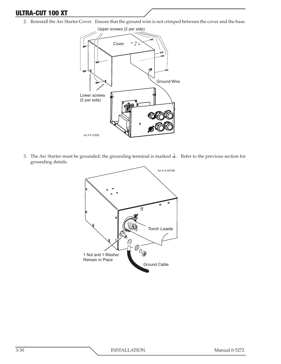 Ultra-cut 100 xt | Tweco 100 XT Ultra-Cut Plasma Cutting System User Manual | Page 52 / 188