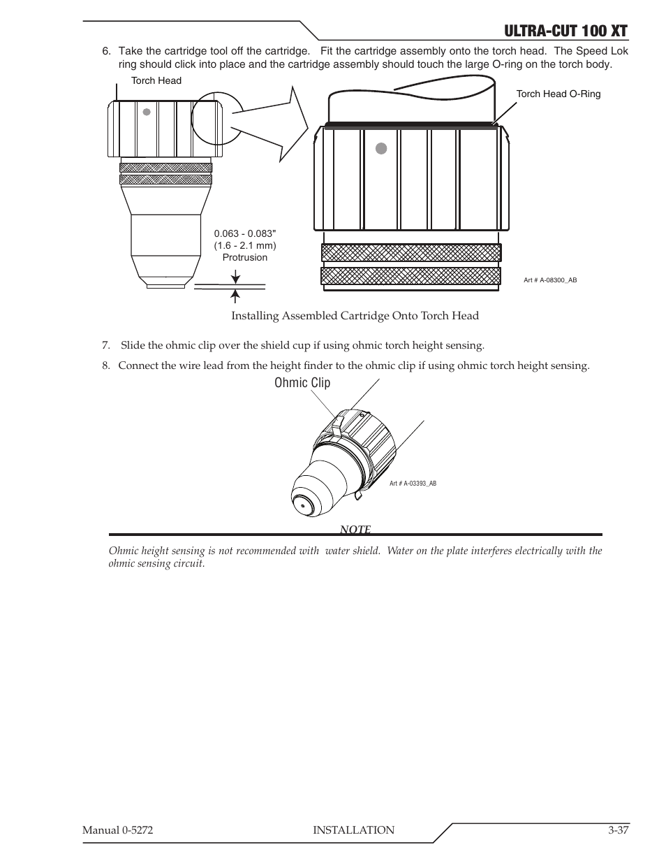 Ultra-cut 100 xt | Tweco 100 XT Ultra-Cut Plasma Cutting System User Manual | Page 59 / 188