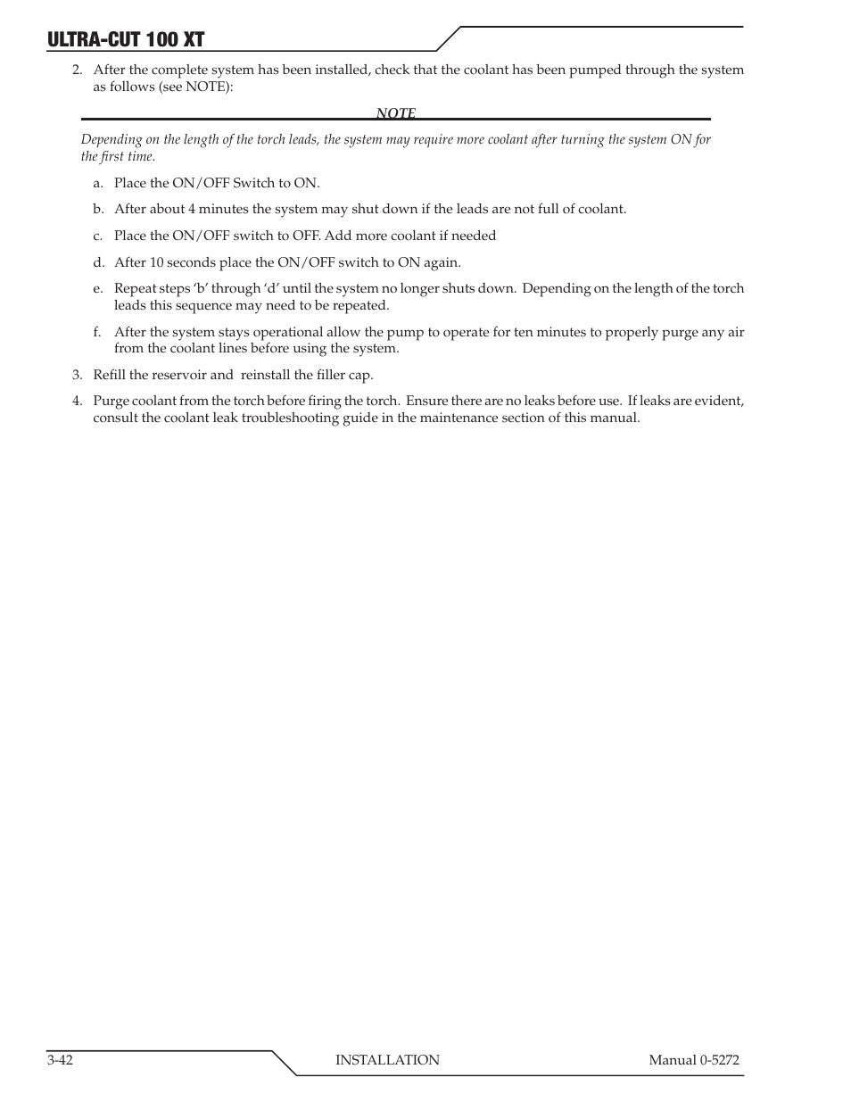 Ultra-cut 100 xt | Tweco 100 XT Ultra-Cut Plasma Cutting System User Manual | Page 64 / 188