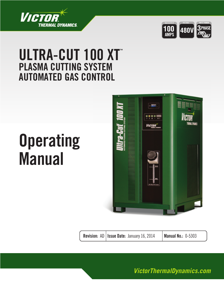 Tweco 100 Ultra-Cut Plasma Cutting System with Automated Gas Control User Manual | 208 pages