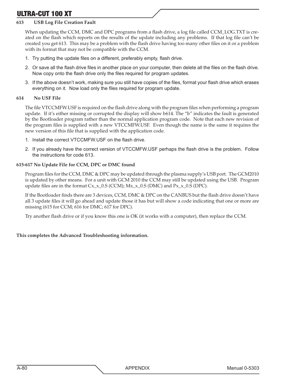 Ultra-cut 100 xt | Tweco 100 Ultra-Cut Plasma Cutting System with Automated Gas Control User Manual | Page 204 / 208