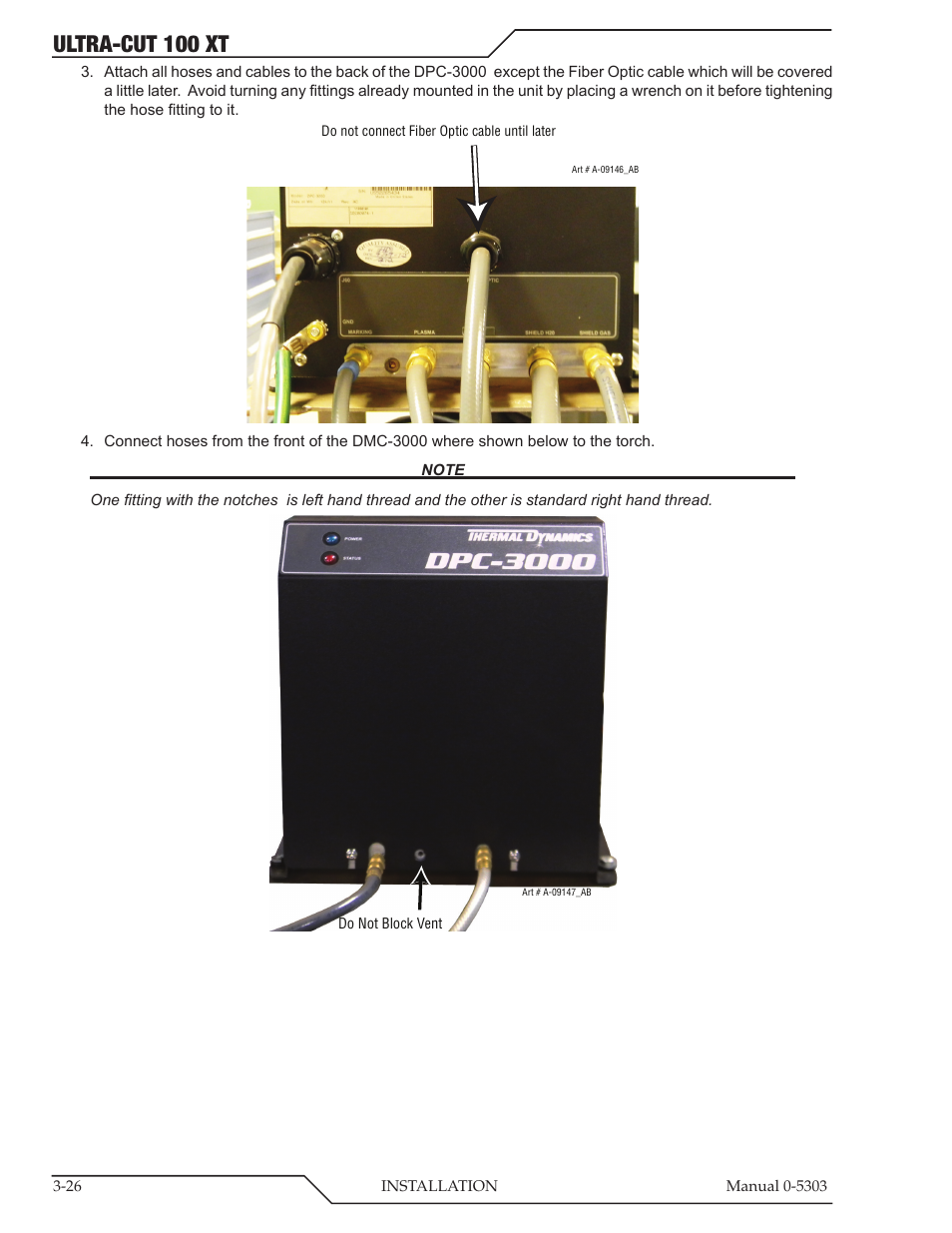 Ultra-cut 100 xt | Tweco 100 Ultra-Cut Plasma Cutting System with Automated Gas Control User Manual | Page 50 / 208