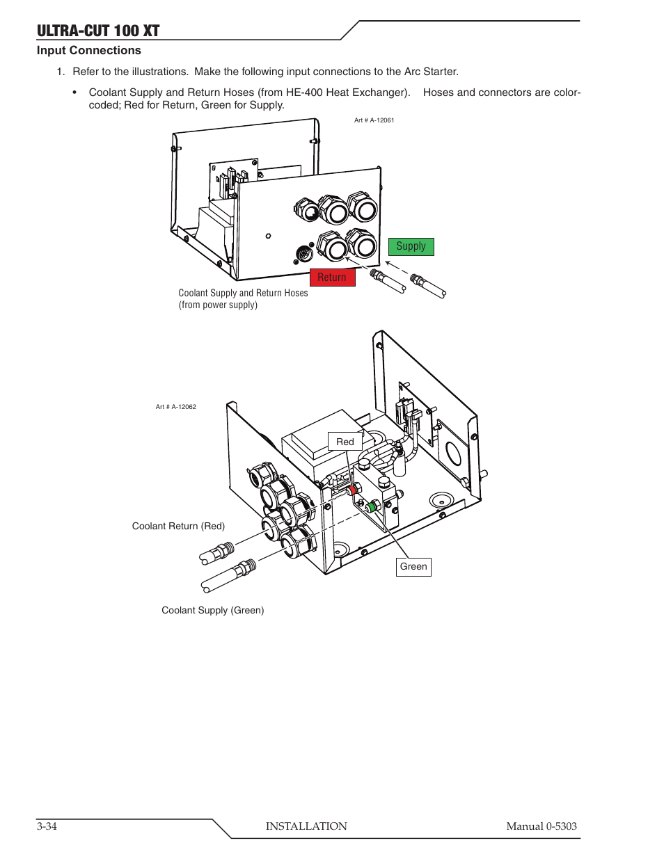 Ultra-cut 100 xt | Tweco 100 Ultra-Cut Plasma Cutting System with Automated Gas Control User Manual | Page 58 / 208
