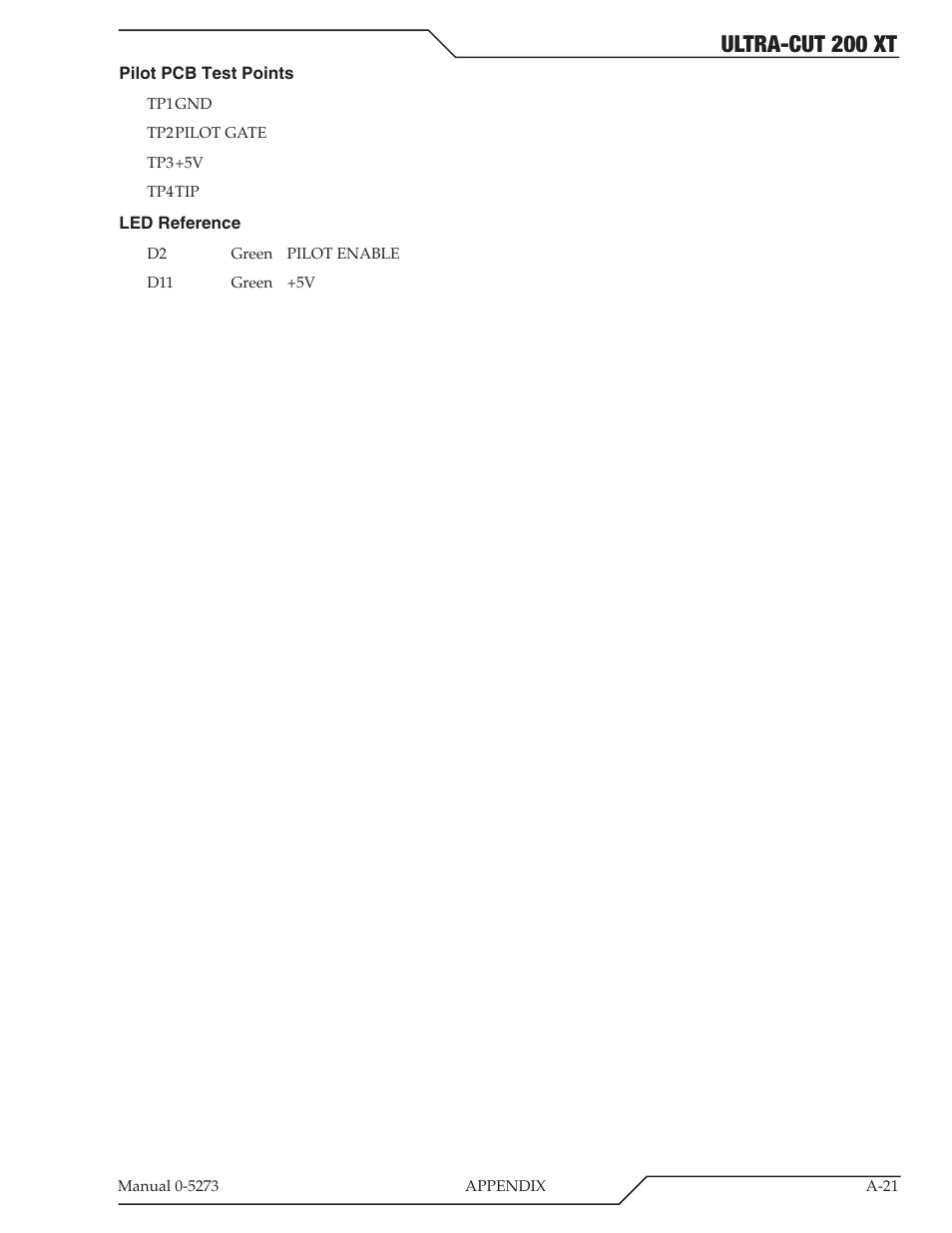 Ultra-cut 200 xt | Tweco 200 XT Ultra-Cut Plasma Cutting System User Manual | Page 127 / 188