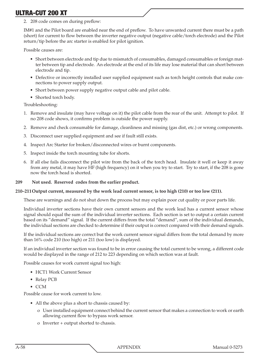Ultra-cut 200 xt | Tweco 200 XT Ultra-Cut Plasma Cutting System User Manual | Page 164 / 188
