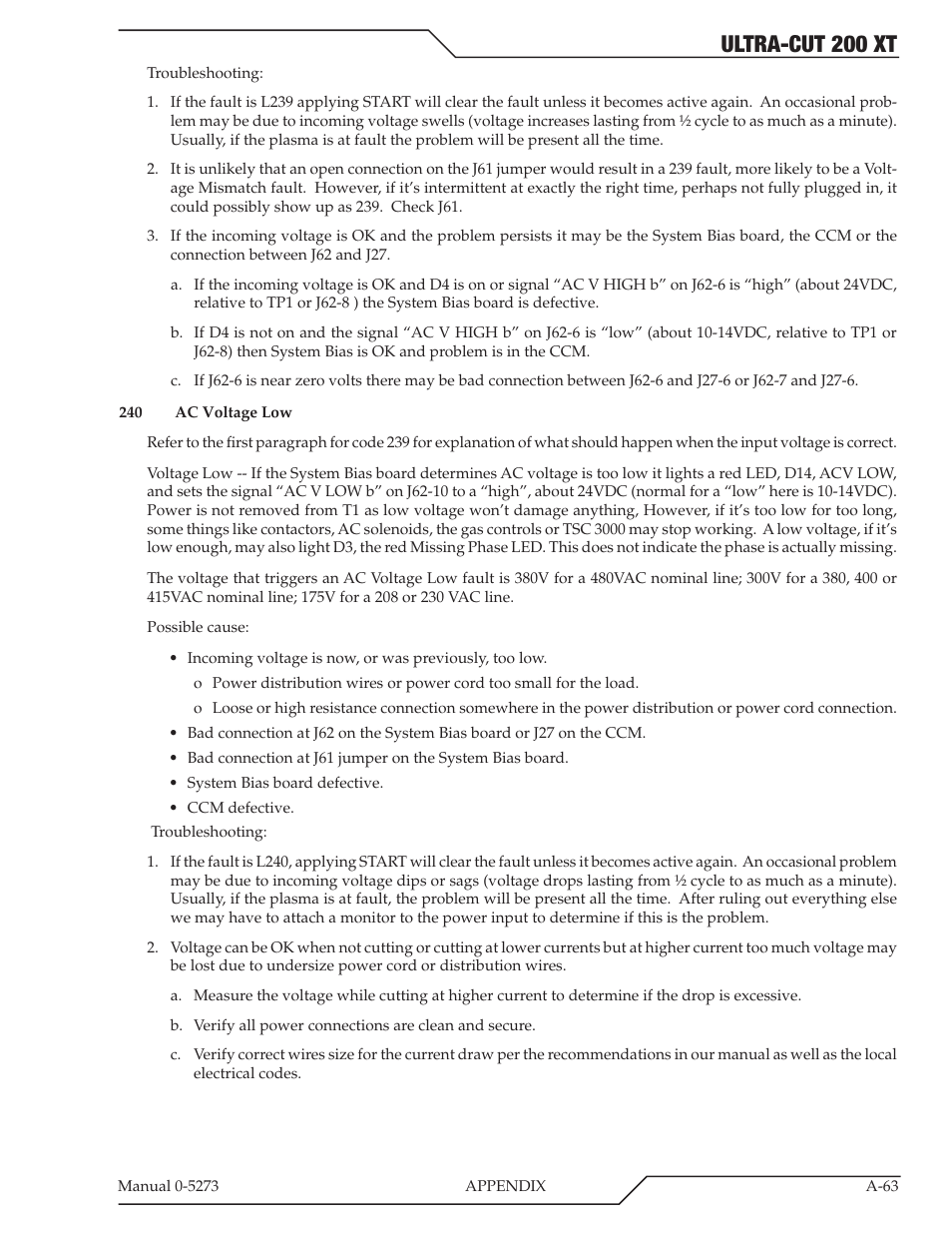 Ultra-cut 200 xt | Tweco 200 XT Ultra-Cut Plasma Cutting System User Manual | Page 169 / 188