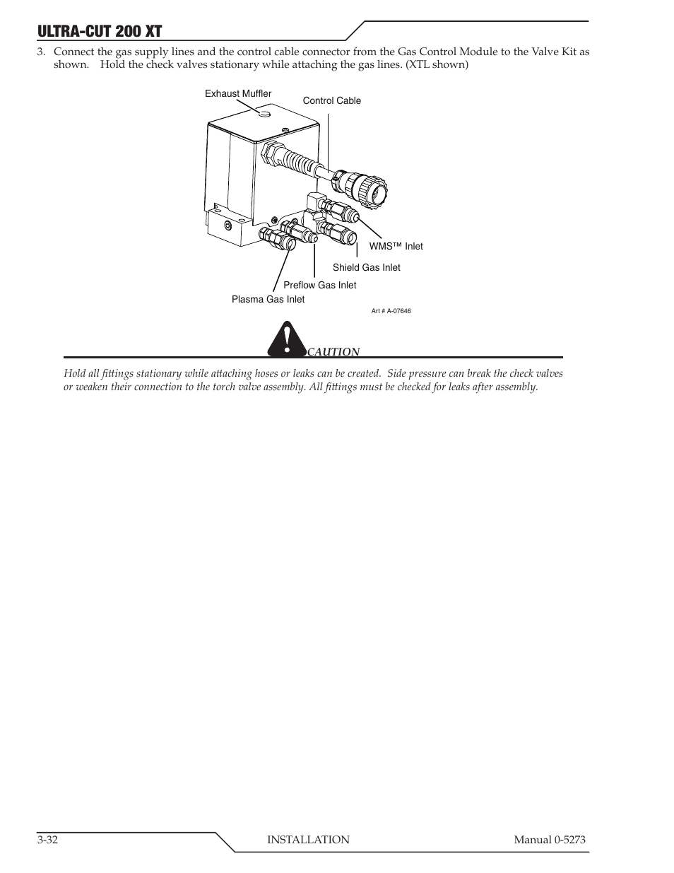 Ultra-cut 200 xt | Tweco 200 XT Ultra-Cut Plasma Cutting System User Manual | Page 56 / 188