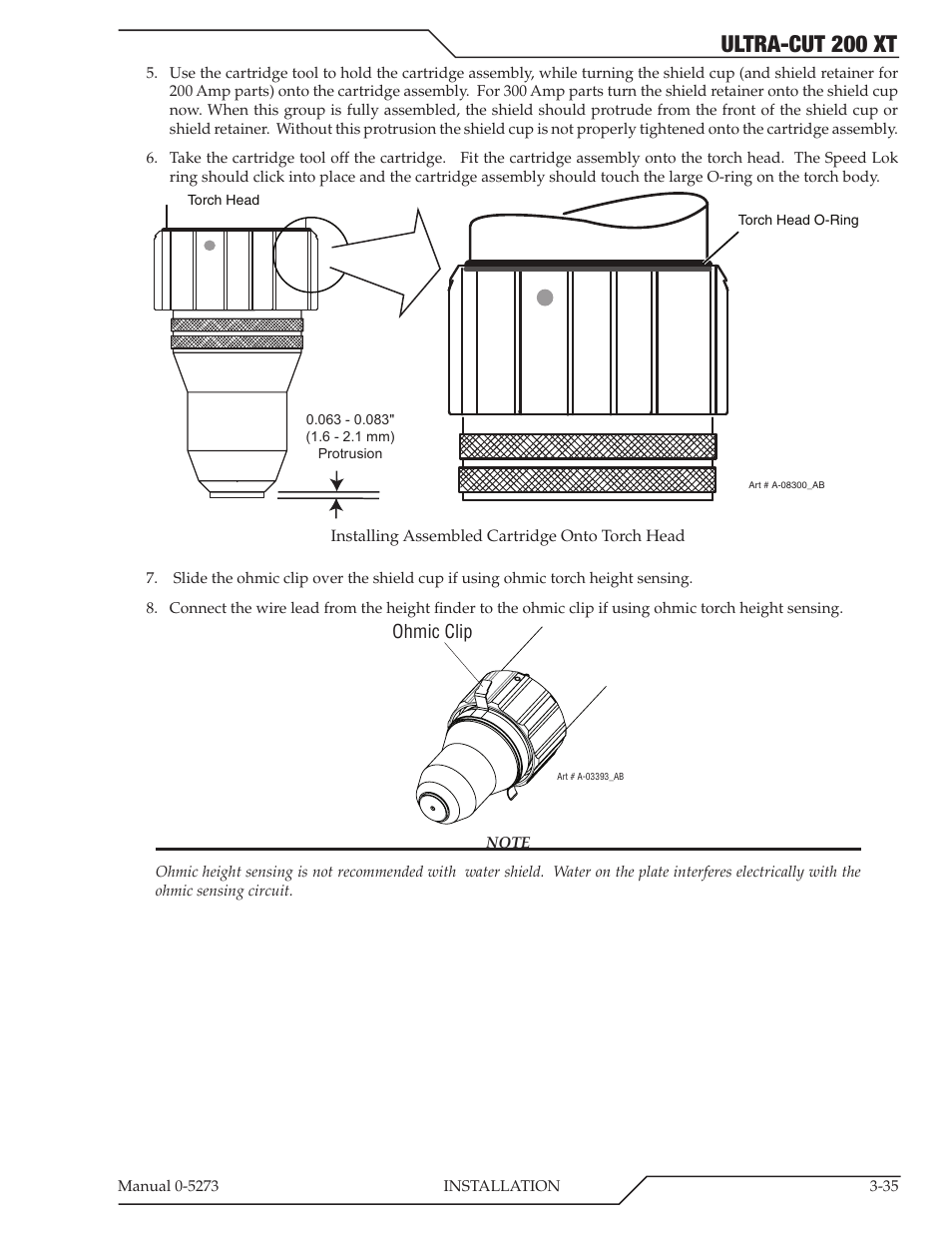 Ultra-cut 200 xt | Tweco 200 XT Ultra-Cut Plasma Cutting System User Manual | Page 59 / 188