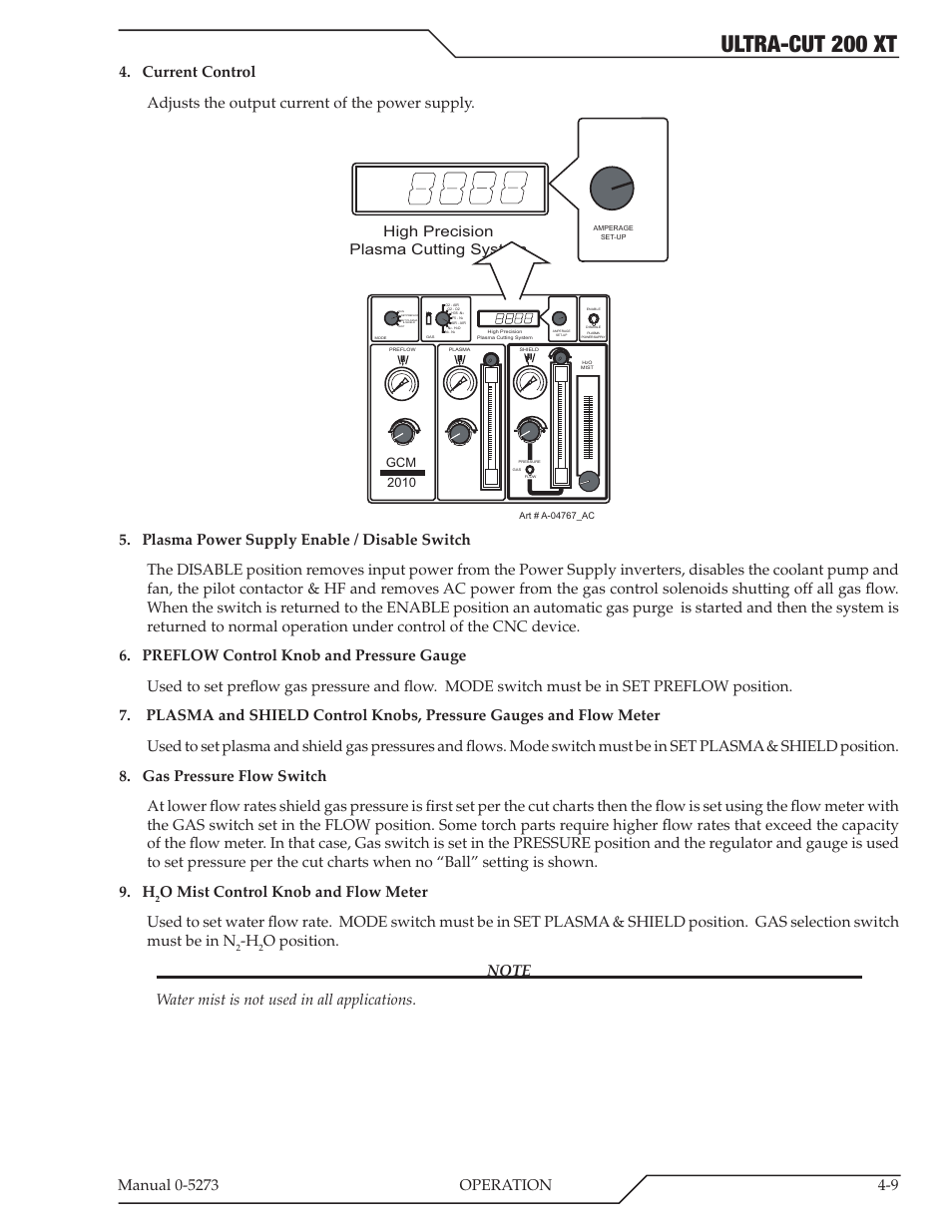 Ultra-cut 200 xt, Gcm 2010 | Tweco 200 XT Ultra-Cut Plasma Cutting System User Manual | Page 73 / 188