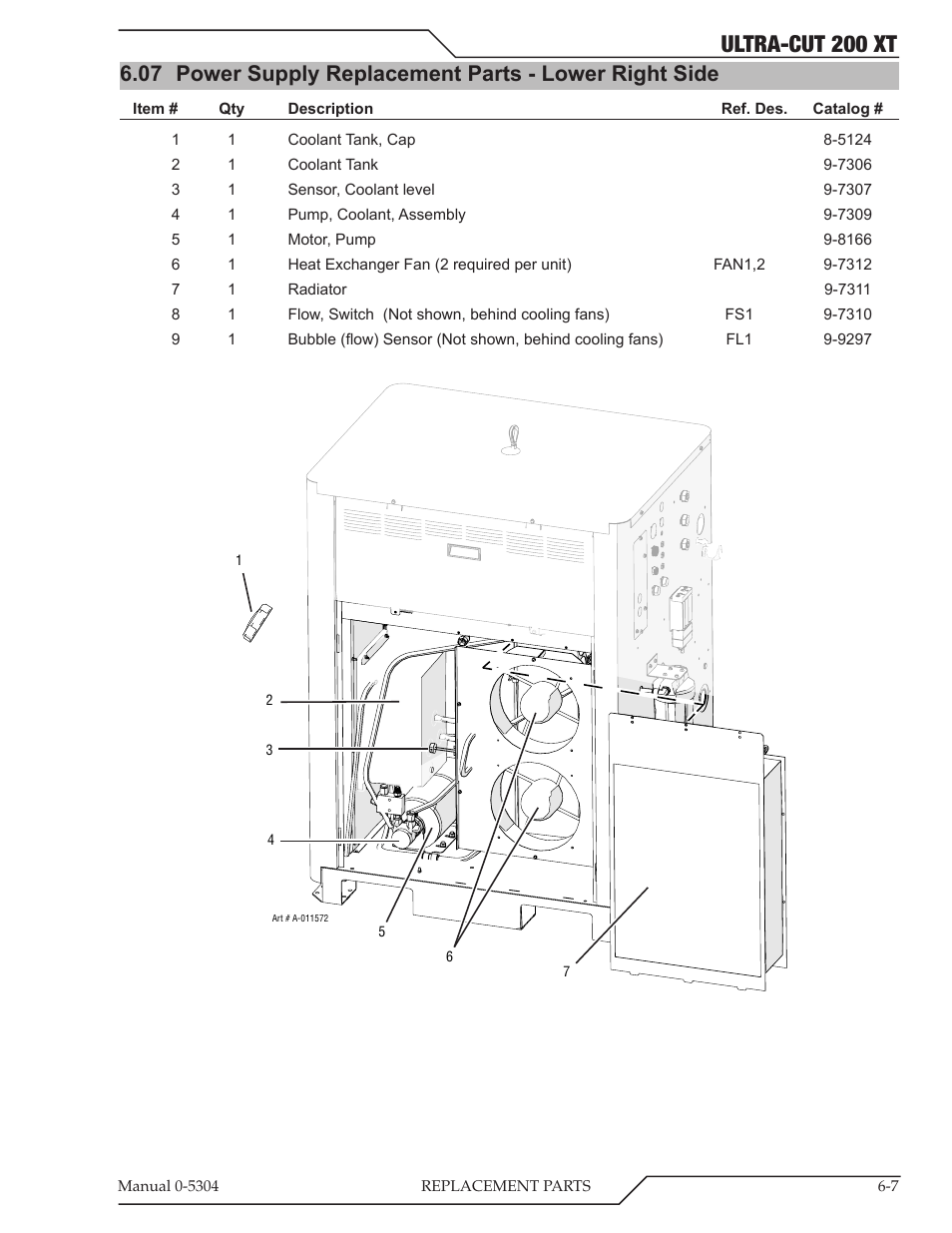 Ultra-cut 200 xt | Tweco 200 XT Ultra-Cut Plasma Cutting System With Automated Gas Control User Manual | Page 109 / 208