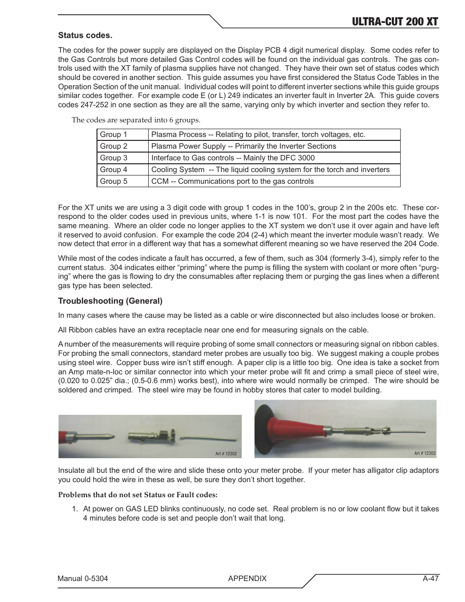 Ultra-cut 200 xt | Tweco 200 XT Ultra-Cut Plasma Cutting System With Automated Gas Control User Manual | Page 171 / 208