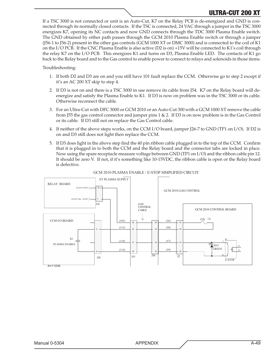 Ultra-cut 200 xt | Tweco 200 XT Ultra-Cut Plasma Cutting System With Automated Gas Control User Manual | Page 173 / 208