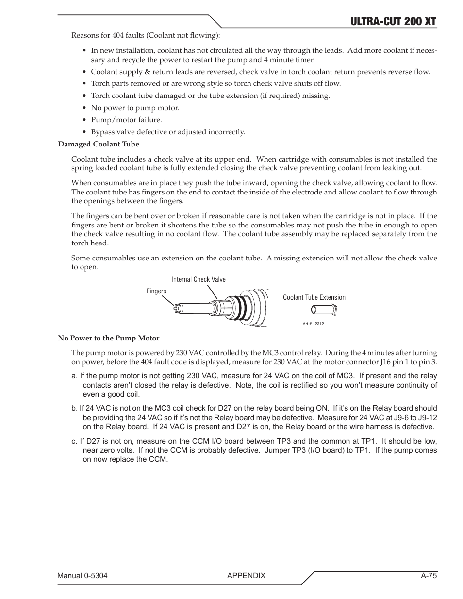 Ultra-cut 200 xt | Tweco 200 XT Ultra-Cut Plasma Cutting System With Automated Gas Control User Manual | Page 199 / 208