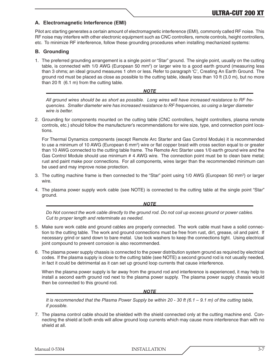 Ultra-cut 200 xt | Tweco 200 XT Ultra-Cut Plasma Cutting System With Automated Gas Control User Manual | Page 31 / 208