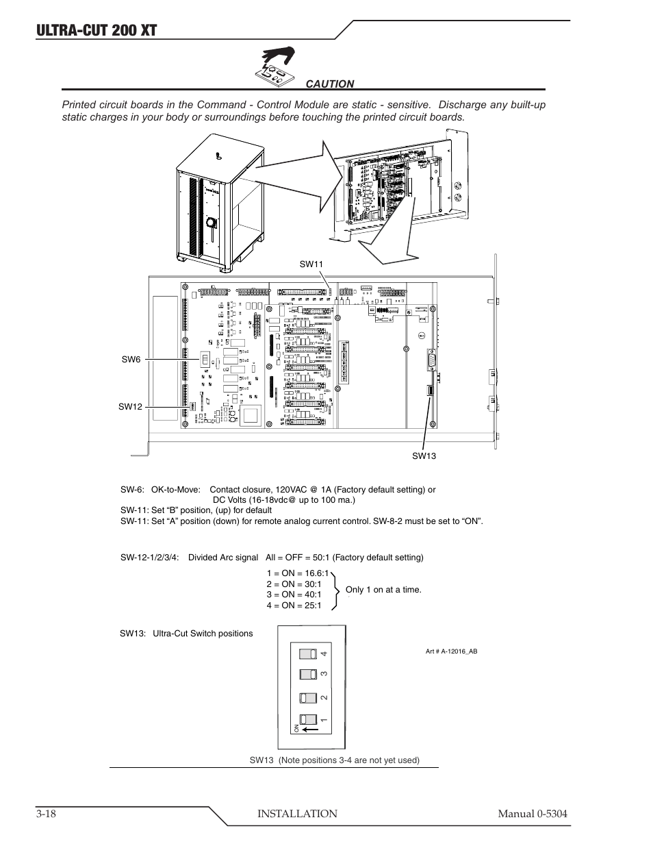 Ultra-cut 200 xt | Tweco 200 XT Ultra-Cut Plasma Cutting System With Automated Gas Control User Manual | Page 42 / 208