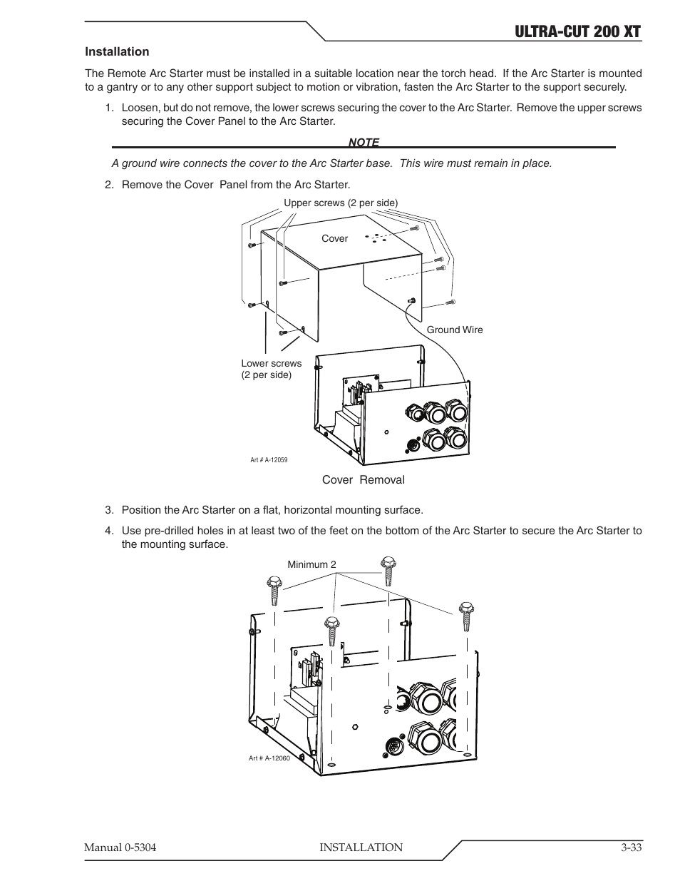 Ultra-cut 200 xt | Tweco 200 XT Ultra-Cut Plasma Cutting System With Automated Gas Control User Manual | Page 57 / 208