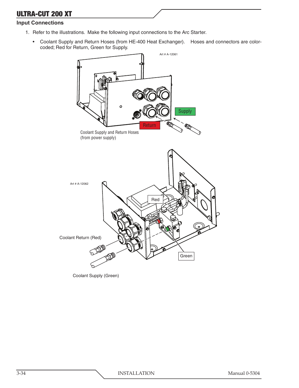 Ultra-cut 200 xt | Tweco 200 XT Ultra-Cut Plasma Cutting System With Automated Gas Control User Manual | Page 58 / 208