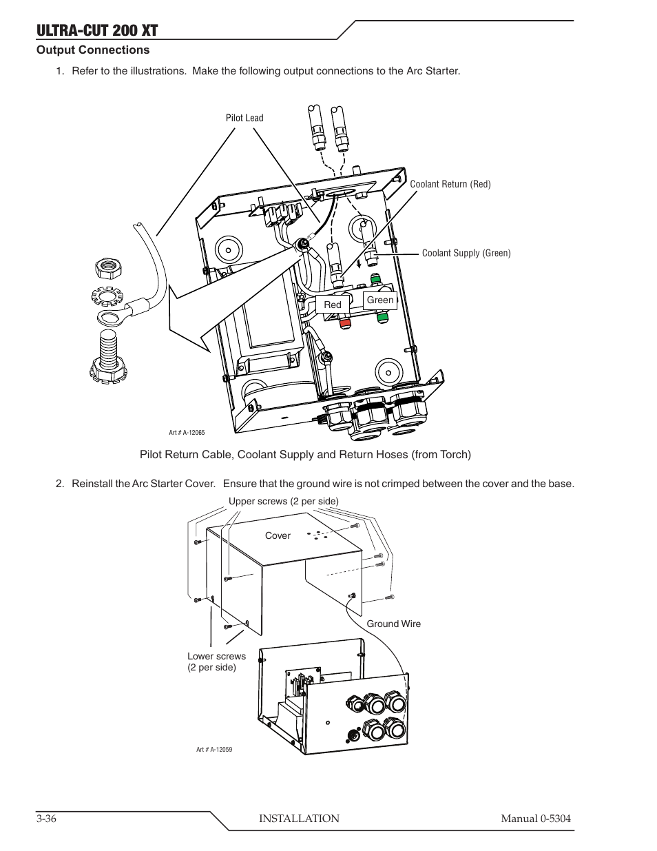 Ultra-cut 200 xt | Tweco 200 XT Ultra-Cut Plasma Cutting System With Automated Gas Control User Manual | Page 60 / 208