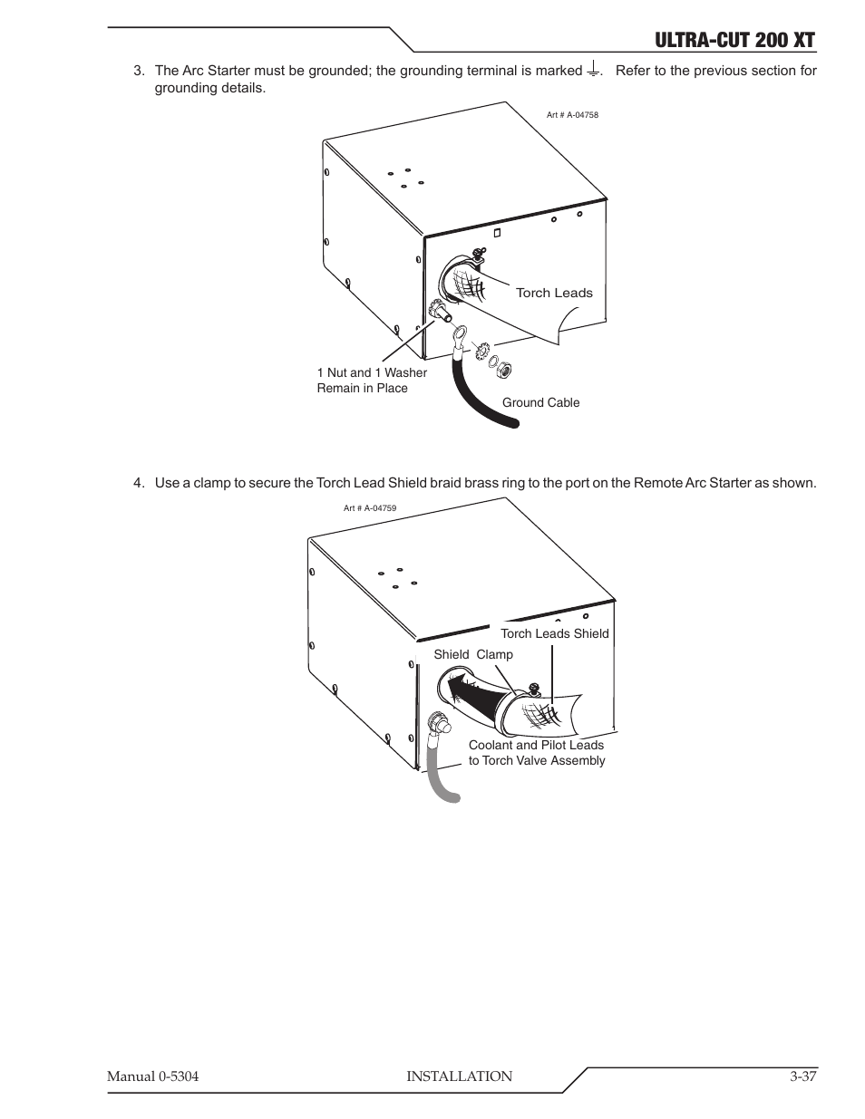 Ultra-cut 200 xt | Tweco 200 XT Ultra-Cut Plasma Cutting System With Automated Gas Control User Manual | Page 61 / 208