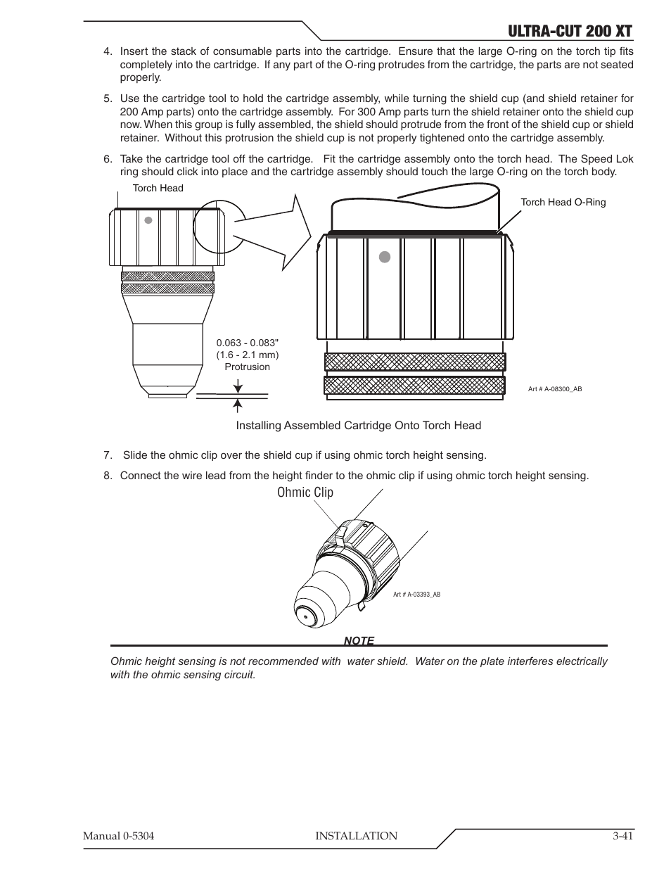 Ultra-cut 200 xt | Tweco 200 XT Ultra-Cut Plasma Cutting System With Automated Gas Control User Manual | Page 65 / 208