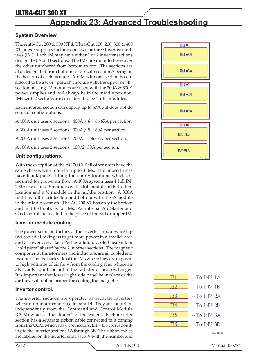 Appendix 23: advanced troubleshooting, Ultra-cut 300 xt | Tweco 300 XT Ultra-Cut Plasma Cutting System User Manual | Page 148 / 188