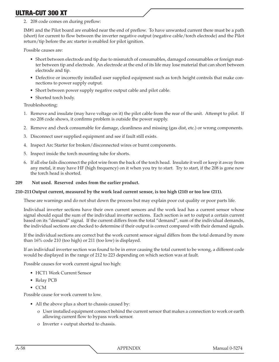 Ultra-cut 300 xt | Tweco 300 XT Ultra-Cut Plasma Cutting System User Manual | Page 164 / 188