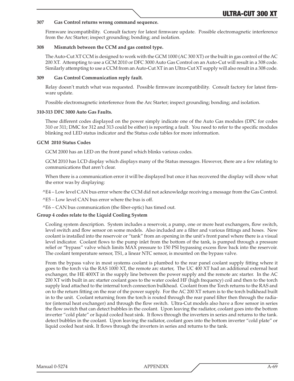 Ultra-cut 300 xt | Tweco 300 XT Ultra-Cut Plasma Cutting System User Manual | Page 175 / 188