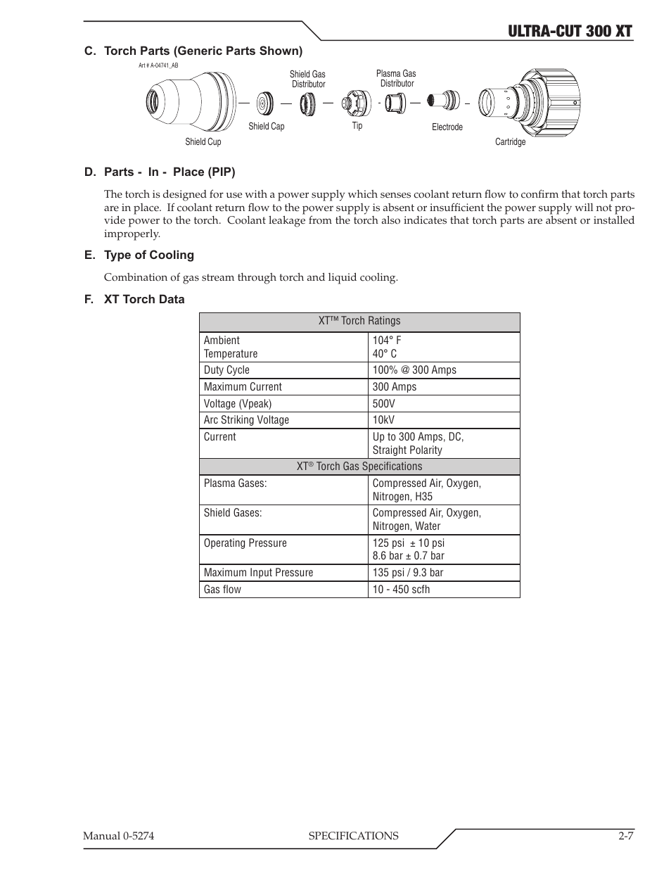 Ultra-cut 300 xt | Tweco 300 XT Ultra-Cut Plasma Cutting System User Manual | Page 23 / 188