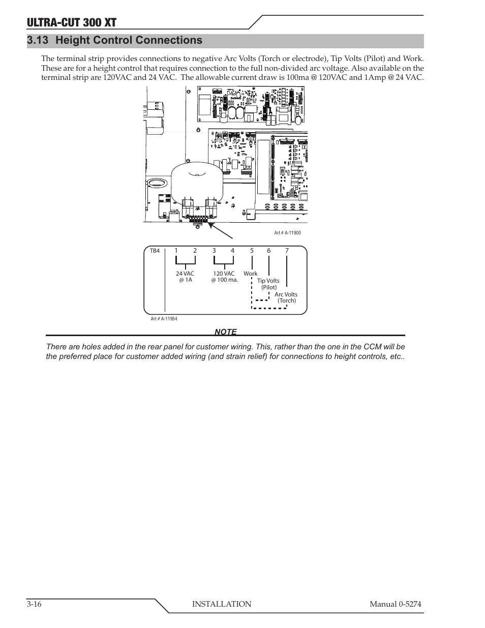 Ultra-cut 300 xt, 13 height control connections | Tweco 300 XT Ultra-Cut Plasma Cutting System User Manual | Page 40 / 188