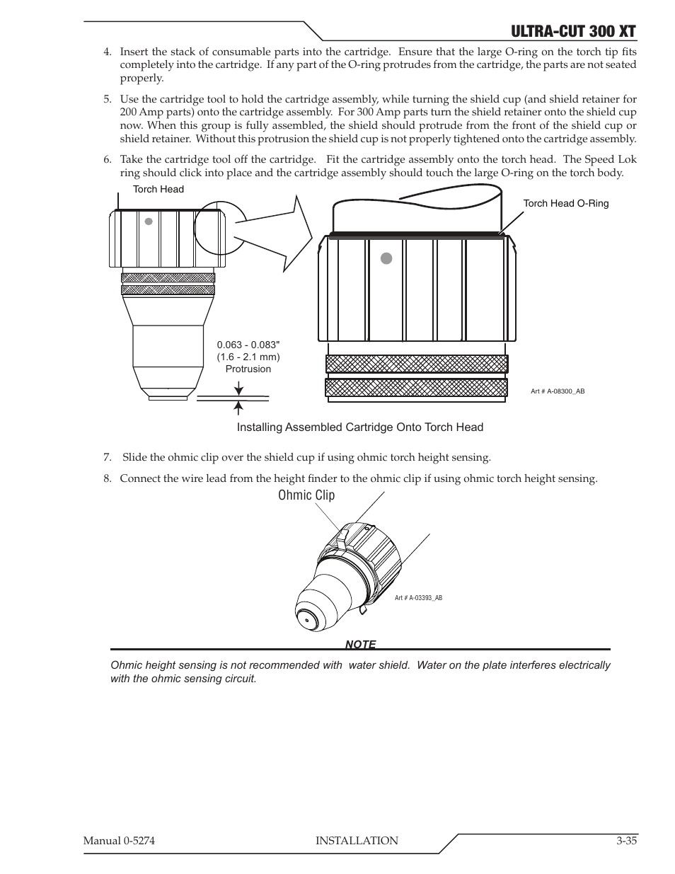 Ultra-cut 300 xt | Tweco 300 XT Ultra-Cut Plasma Cutting System User Manual | Page 59 / 188