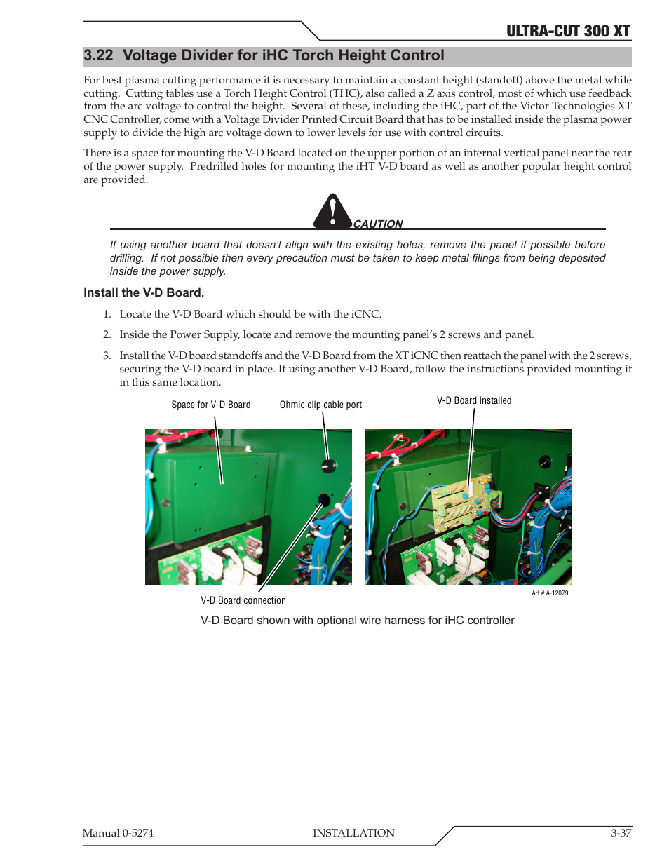 Ultra-cut 300 xt, 22 voltage divider for ihc torch height control | Tweco 300 XT Ultra-Cut Plasma Cutting System User Manual | Page 61 / 188