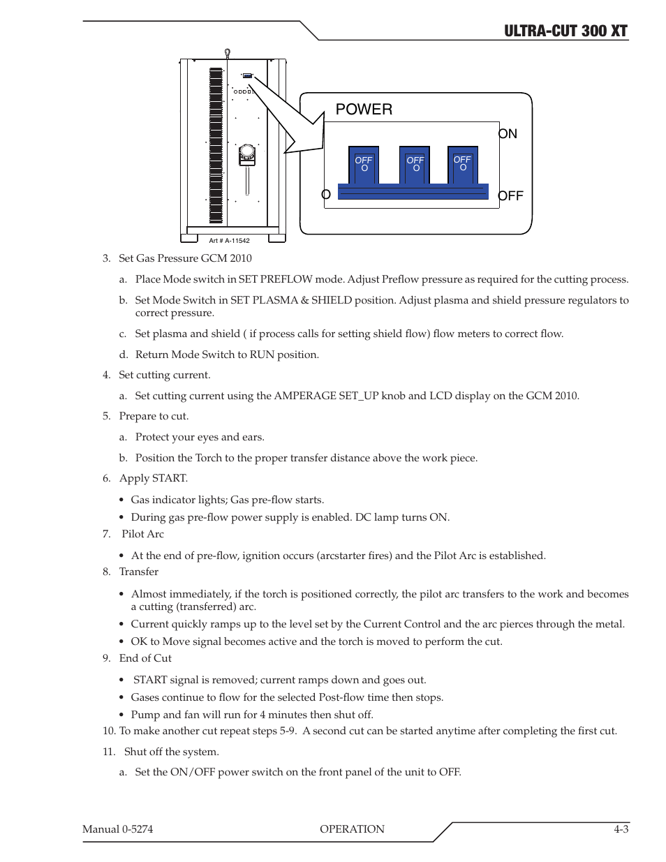 Ultra-cut 300 xt, Power | Tweco 300 XT Ultra-Cut Plasma Cutting System User Manual | Page 67 / 188