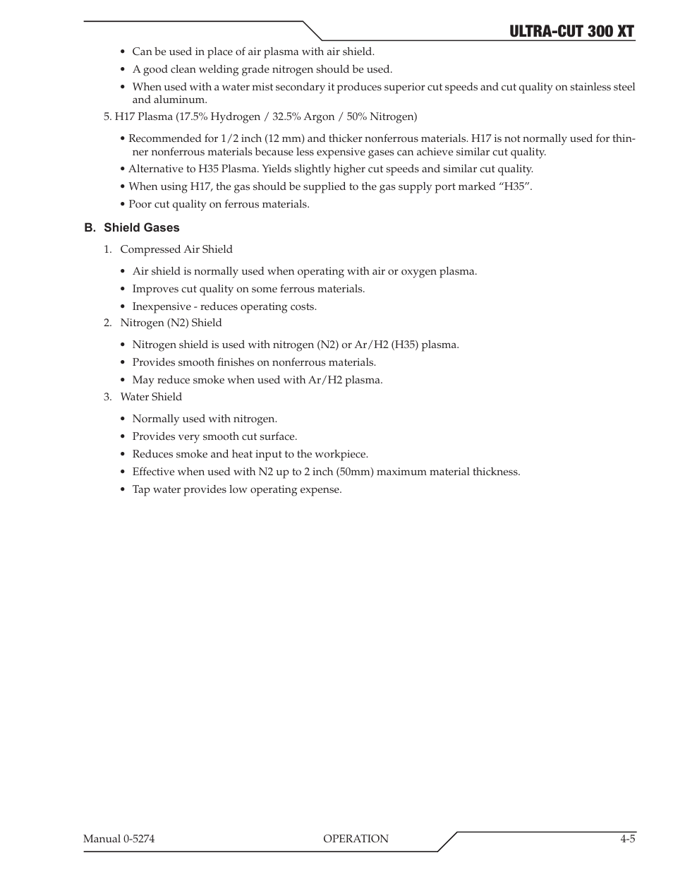 Ultra-cut 300 xt | Tweco 300 XT Ultra-Cut Plasma Cutting System User Manual | Page 69 / 188