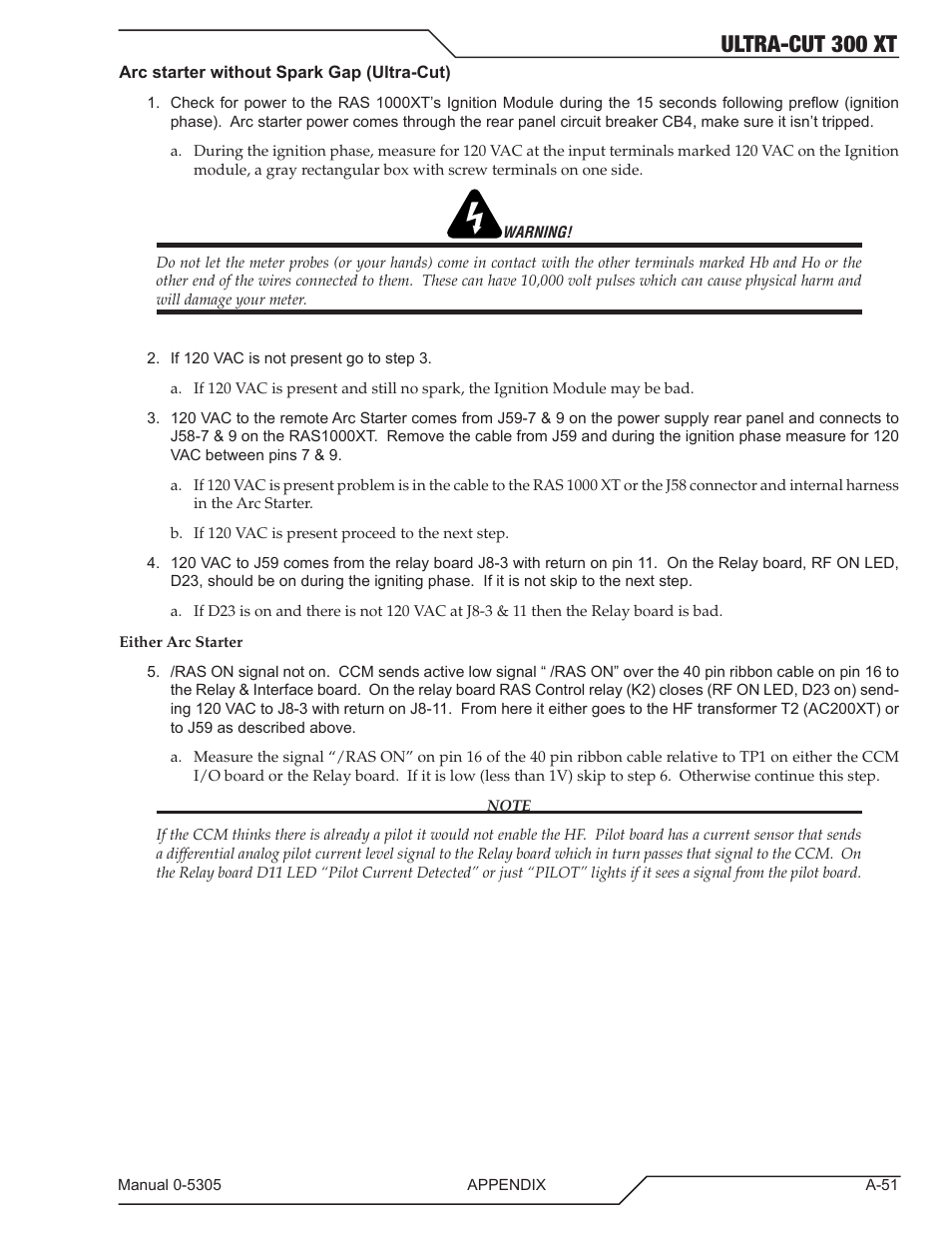 Ultra-cut 300 xt | Tweco 300 XT Ultra-Cut Plasma Cutting System With Automated Gas Control User Manual | Page 177 / 210