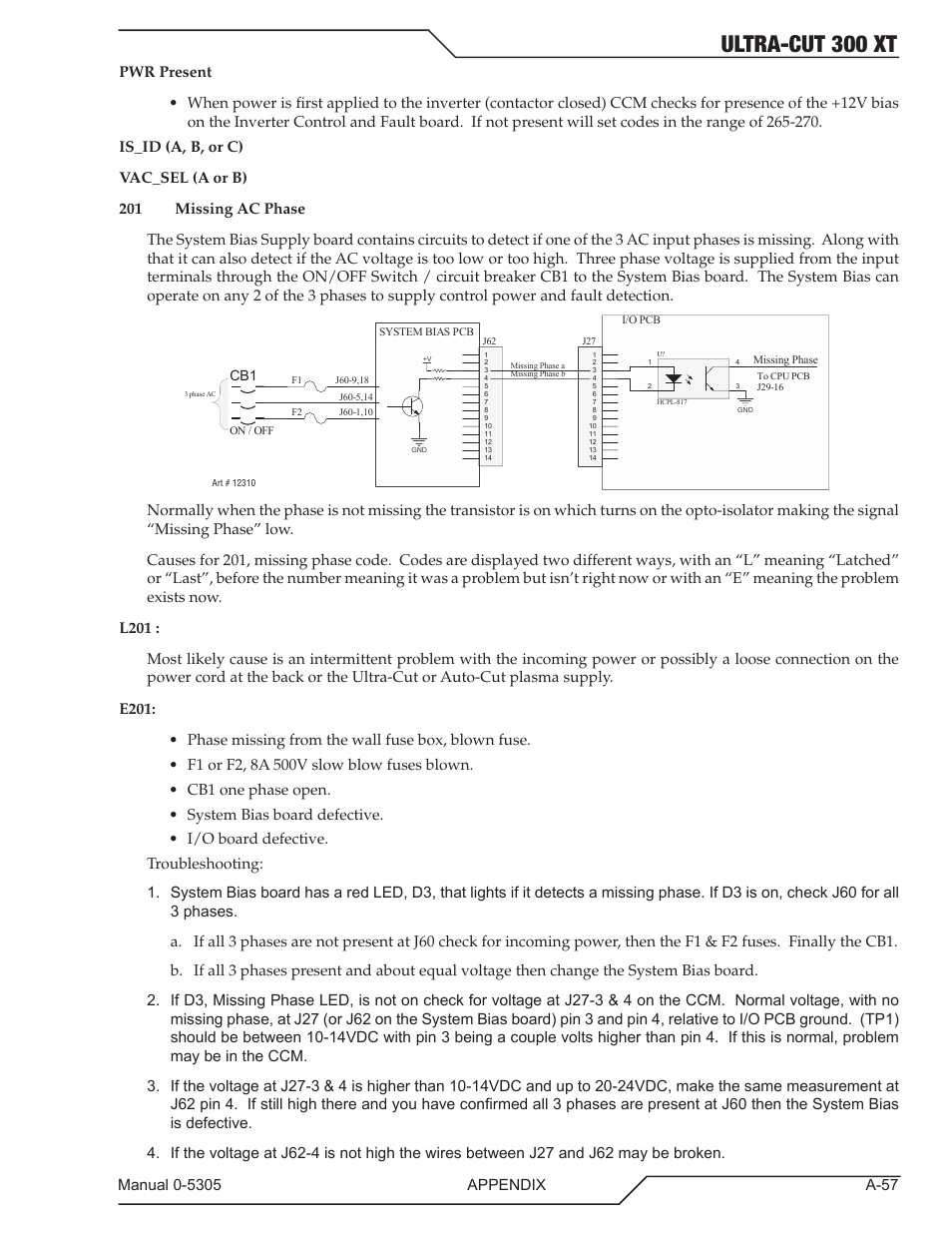 Ultra-cut 300 xt | Tweco 300 XT Ultra-Cut Plasma Cutting System With Automated Gas Control User Manual | Page 183 / 210