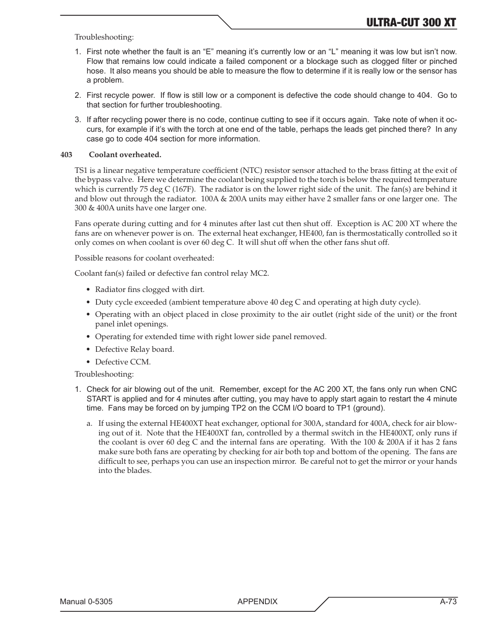 Ultra-cut 300 xt | Tweco 300 XT Ultra-Cut Plasma Cutting System With Automated Gas Control User Manual | Page 199 / 210