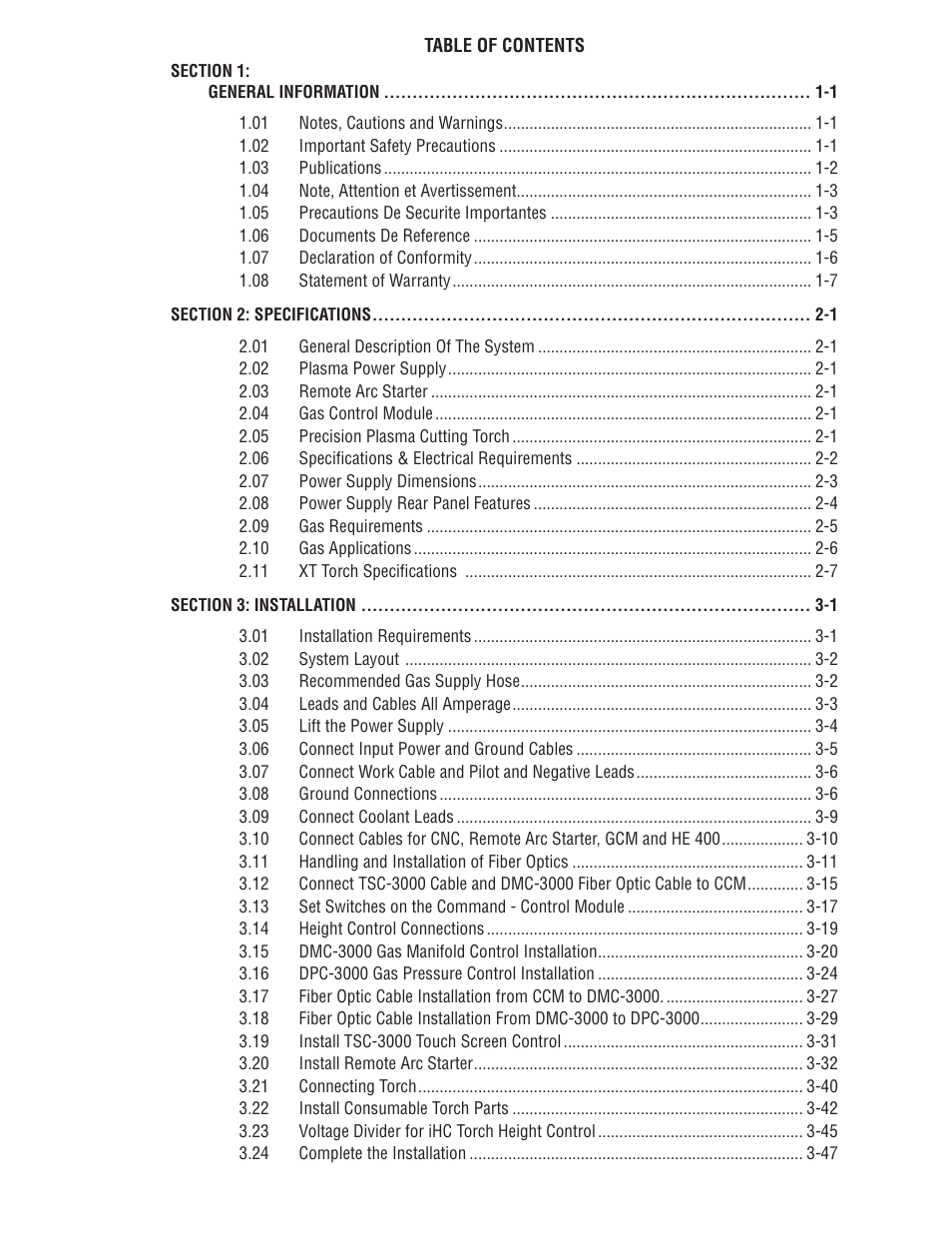 Tweco 300 XT Ultra-Cut Plasma Cutting System With Automated Gas Control User Manual | Page 5 / 210