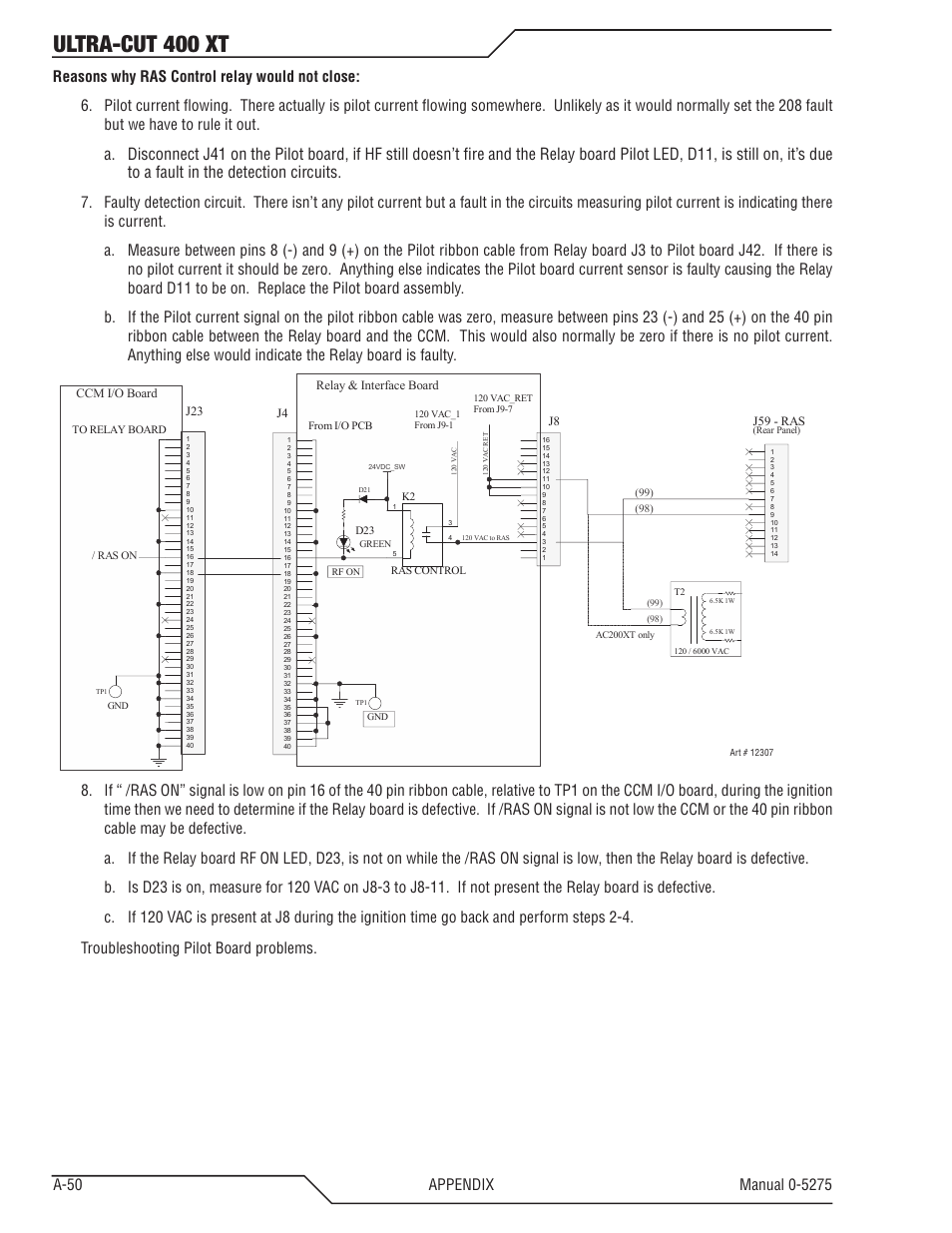 Ultra-cut 400 xt | Tweco 400 XT Ultra-Cut Plasma Cutting System User Manual | Page 158 / 188