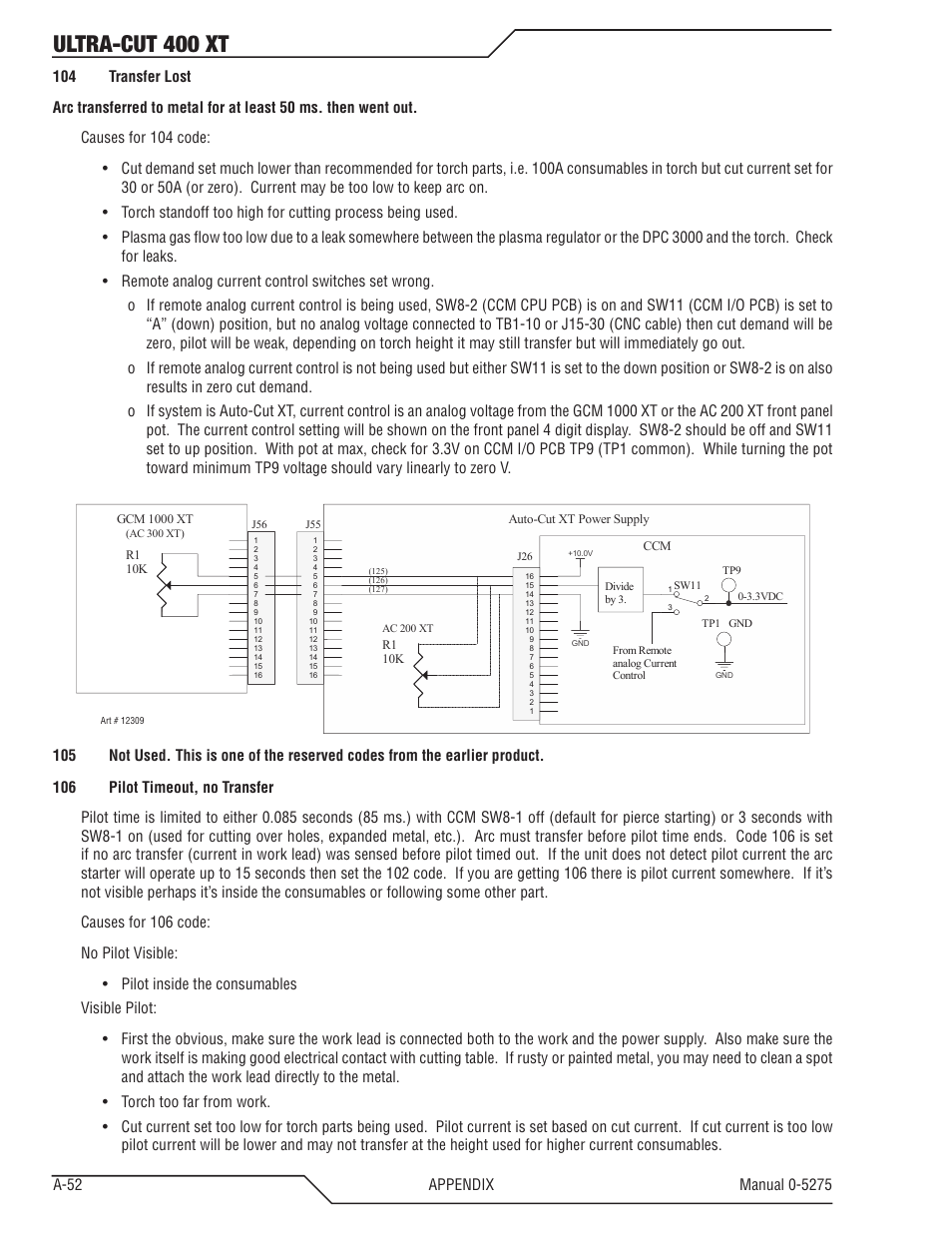 Ultra-cut 400 xt | Tweco 400 XT Ultra-Cut Plasma Cutting System User Manual | Page 160 / 188