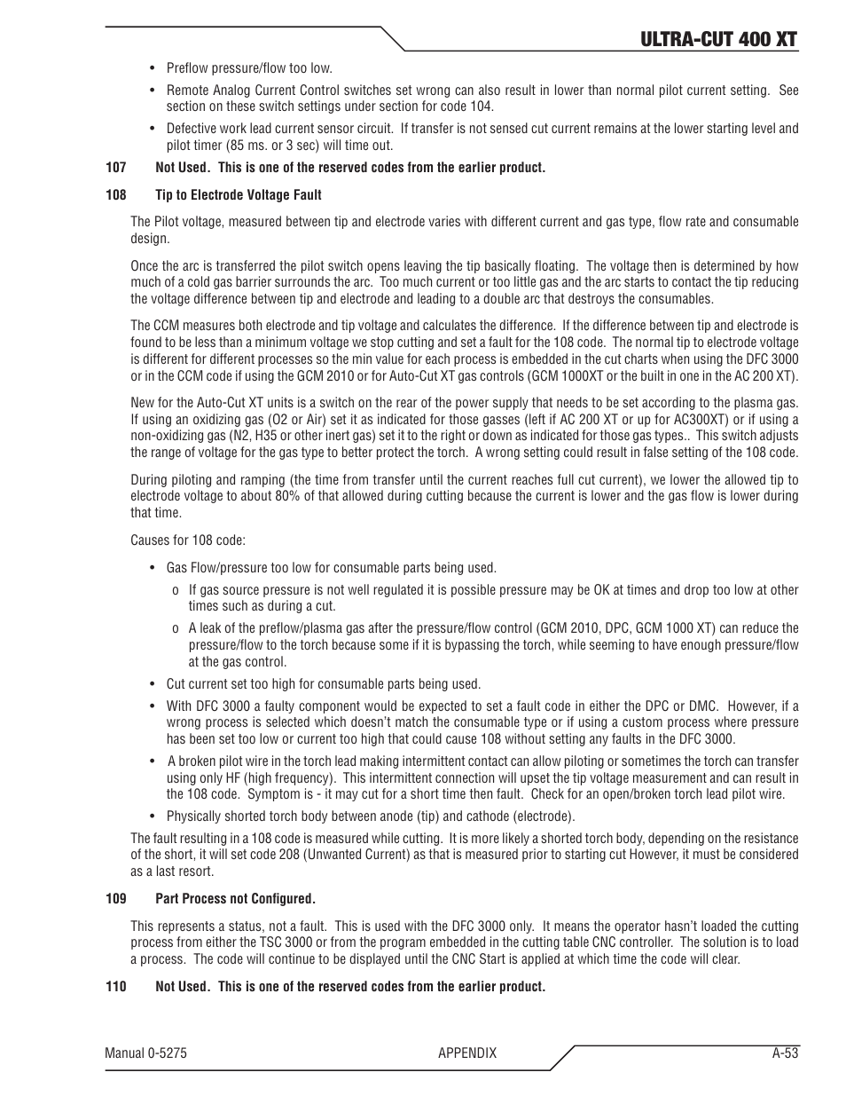 Ultra-cut 400 xt | Tweco 400 XT Ultra-Cut Plasma Cutting System User Manual | Page 161 / 188