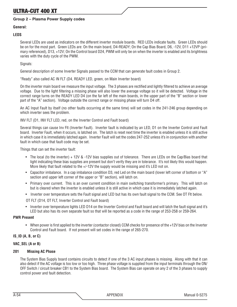 Ultra-cut 400 xt | Tweco 400 XT Ultra-Cut Plasma Cutting System User Manual | Page 162 / 188