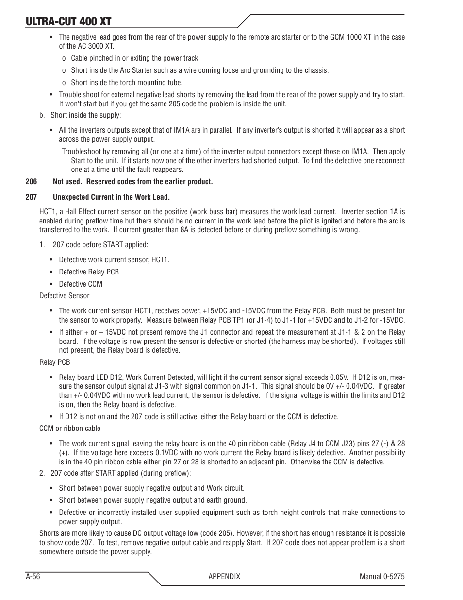 Ultra-cut 400 xt | Tweco 400 XT Ultra-Cut Plasma Cutting System User Manual | Page 164 / 188