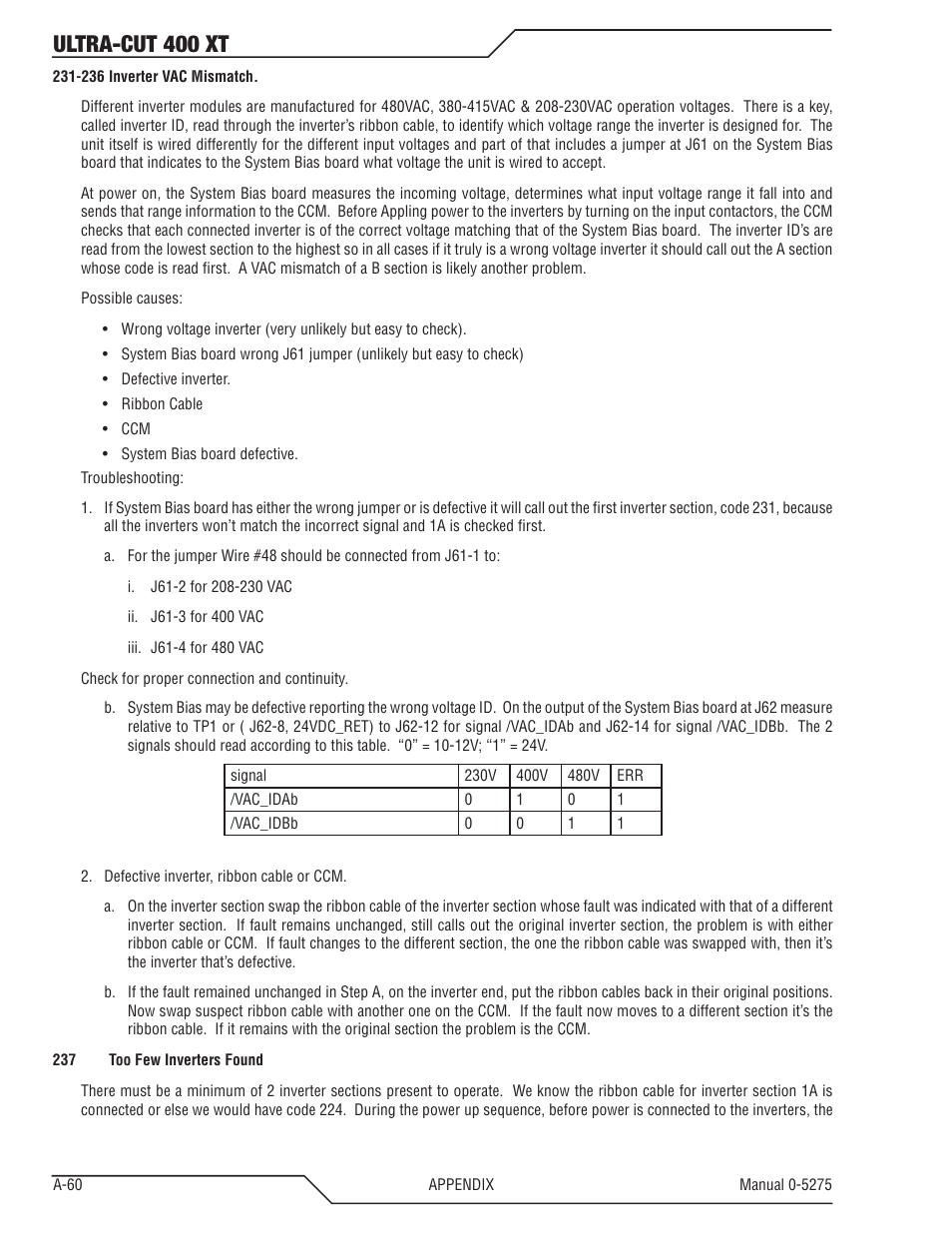 Ultra-cut 400 xt | Tweco 400 XT Ultra-Cut Plasma Cutting System User Manual | Page 168 / 188