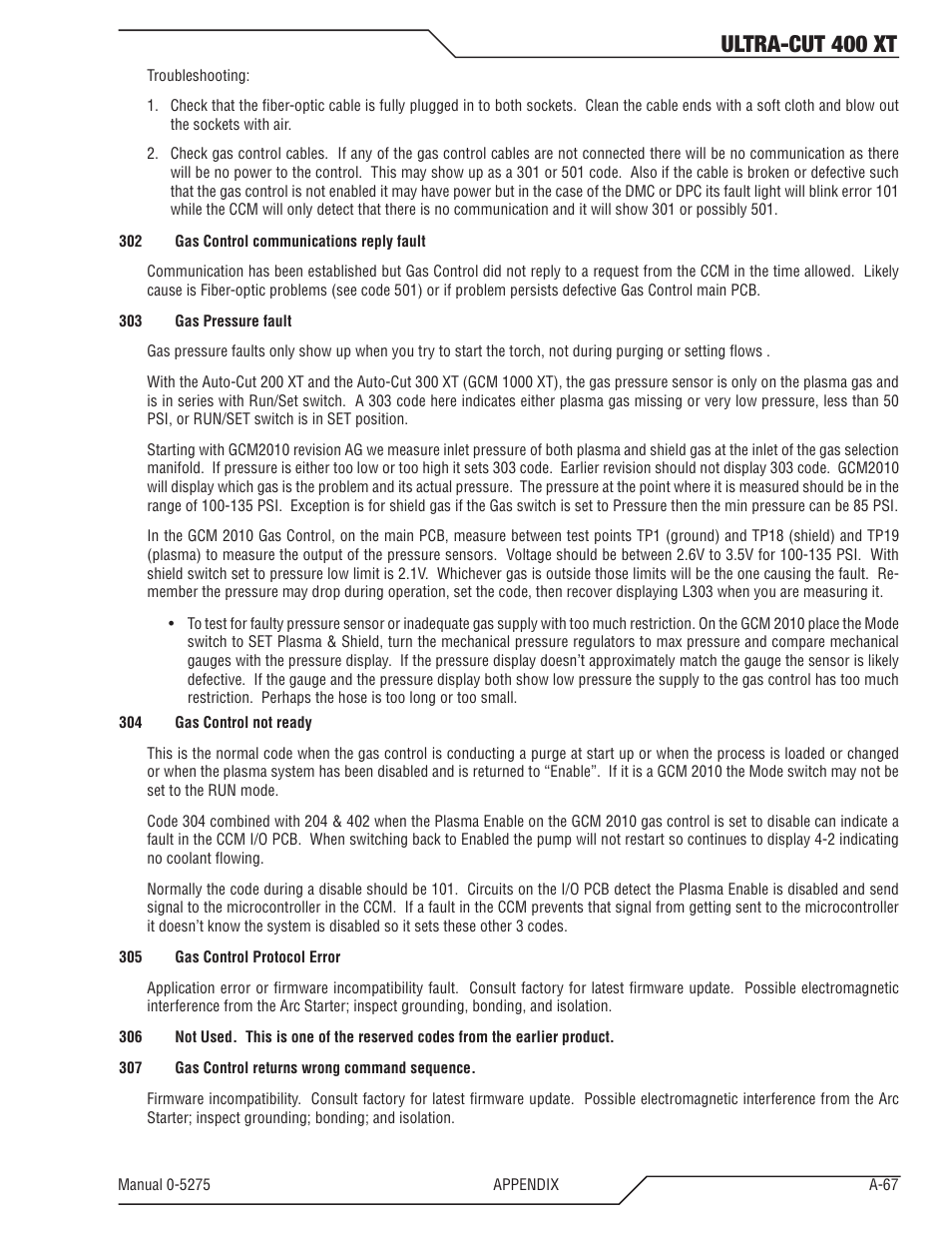 Ultra-cut 400 xt | Tweco 400 XT Ultra-Cut Plasma Cutting System User Manual | Page 175 / 188