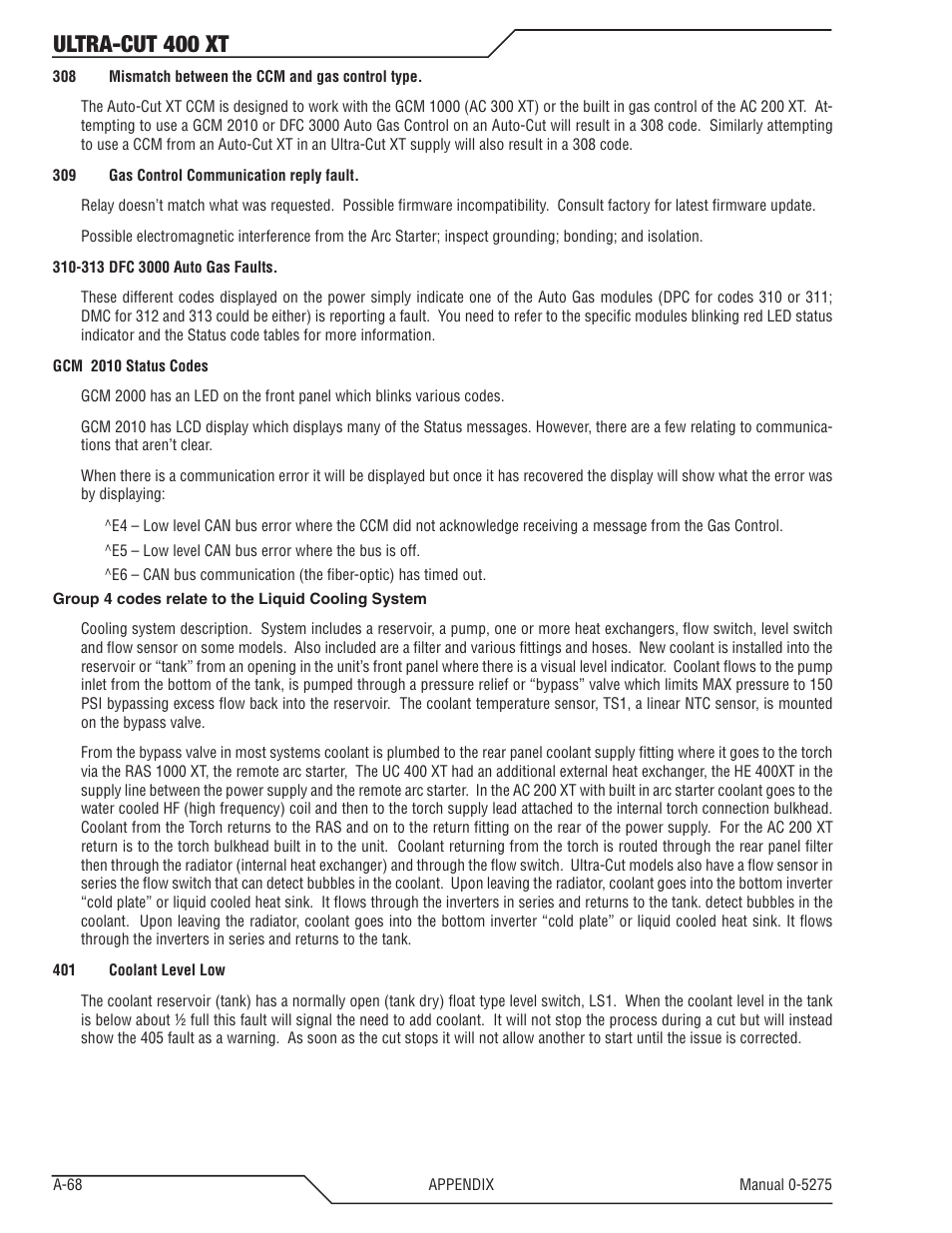 Ultra-cut 400 xt | Tweco 400 XT Ultra-Cut Plasma Cutting System User Manual | Page 176 / 188